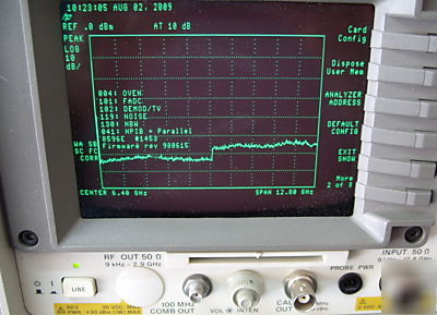 Hp/agilent 8596E 12.8 ghz spectrum analyzer w/options