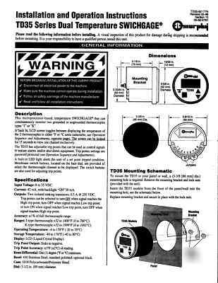 Murphy dual temperature digital swichgage