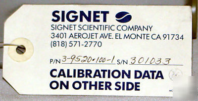 Signet 9520 e-z batch controller