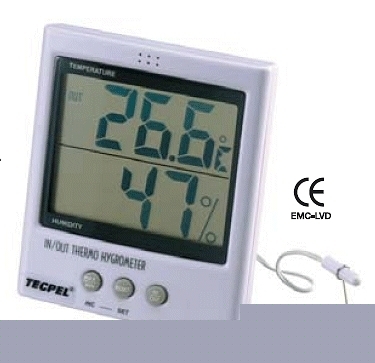 Thermo hygrometer with external sensor - tecpel dtm-303