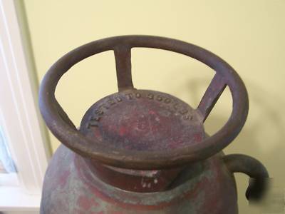 Vintage buffalo,ny copper&brass fire extinguisher empty