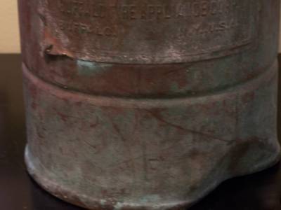Vintage buffalo,ny copper&brass fire extinguisher empty