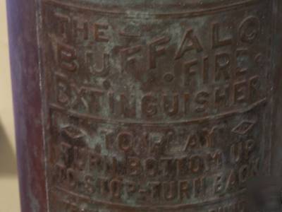 Vintage buffalo,ny copper&brass fire extinguisher empty