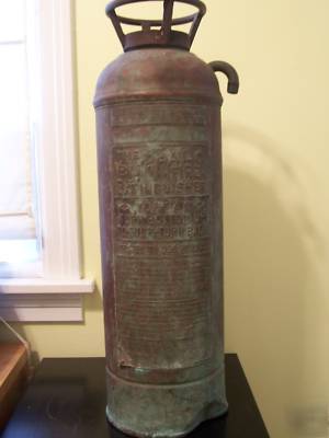 Vintage buffalo,ny copper&brass fire extinguisher empty