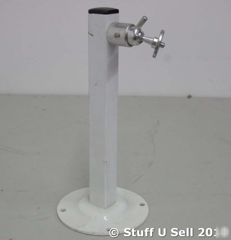 White cctv wall mountable small swivel camera bracket