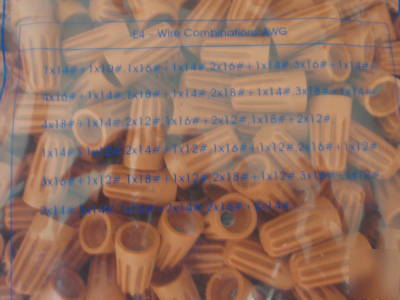 Wire nuts #14-10 ga, heavy duty 500 pcs,,E4 great deal 