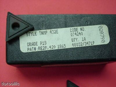 New tnmp- 432E grade 918 rtw carbide turning inserts