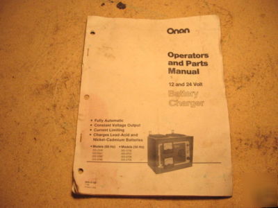 Onan 12 volt battery float charger