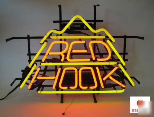 Red hook ale neon bar sign hanging wall light 22 x 17