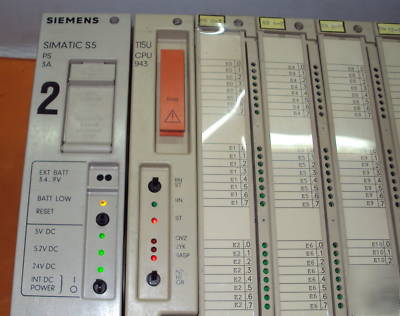 Siemens simatic S5 115U cpu 943-7UA11 with i/o module