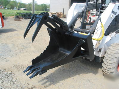 ** bigcat stump grabber bucket w/ large teeth ***