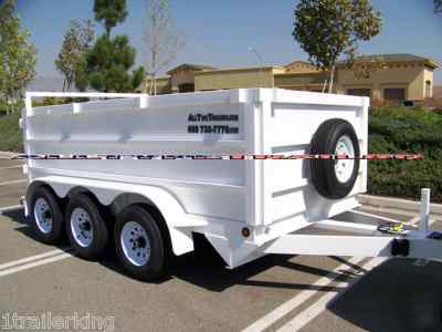 2010 model two twin ram hydraulic remote dump trailer 