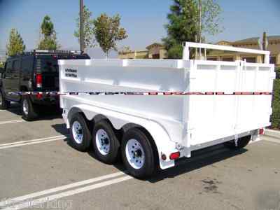 2010 model two twin ram hydraulic remote dump trailer 