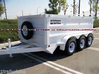 2010 model two twin ram hydraulic remote dump trailer 