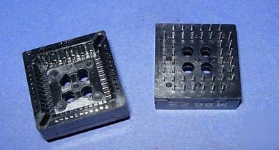 25 pcs 44 pin plcc socket black standard height