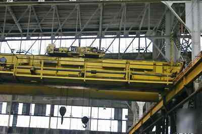 35 ton x 78' span shaw box crane 12.5 ton aux - girders