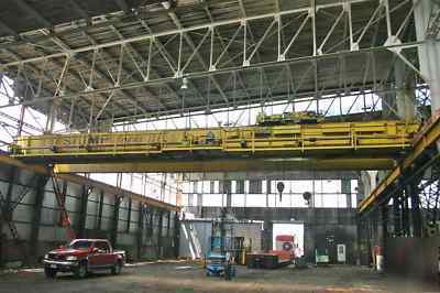 35 ton x 78' span shaw box crane 12.5 ton aux - girders