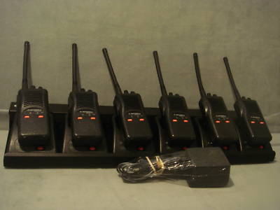 6 motorola vhf SP50+ (short) 10CH radios w/ charger 