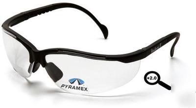 Cheater safety glasses +2.0 pyramex 24 pair lot readers