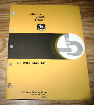 New john deere 760 scraper tractor service repr manual
