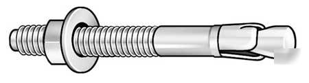 New wedge anchor, stl/zinc, 3/4X12 l, PK5 6JF32 brand 