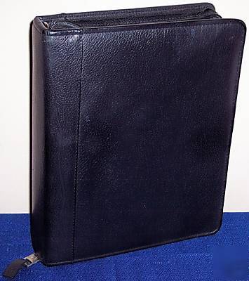 Classic black grain leather franklin planner 7 rings