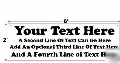 Custom vinyl banner -personalized banner, size= 2' x 6'