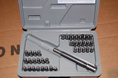 Noxon hammerless metal stamp set a-z & 0-9 sale