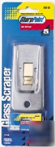 Wise metal paint glass scraper w/5 refill razor blade