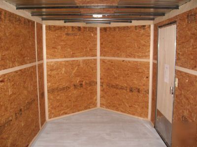16FT 7X16 7 x 16 enclosed v-nose cargo trailer texas 