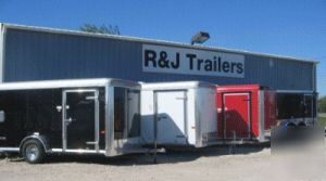 16FT 7X16 7 x 16 enclosed v-nose cargo trailer texas 