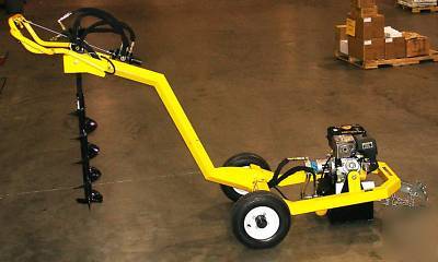 Champion 9HP trailer mounted hydraulic earth auger