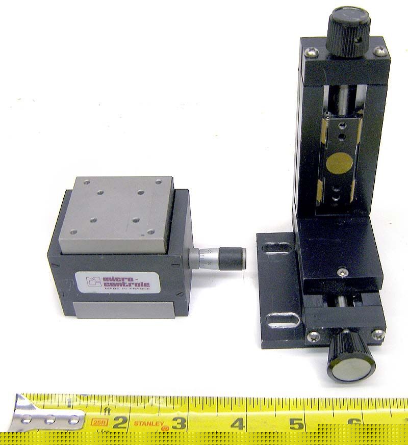 Lot 2 micro-controls precision lifter x-y linear stages
