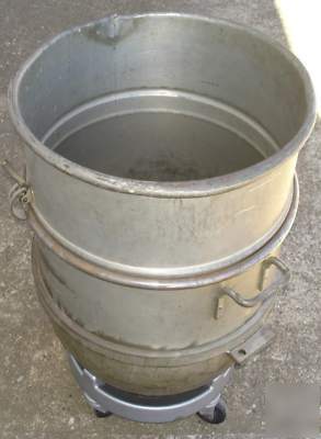 Used 60 qt mixer bowl dolly & adapter ring for hobart