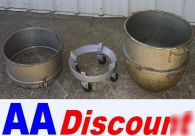 Used 60 qt mixer bowl dolly & adapter ring for hobart