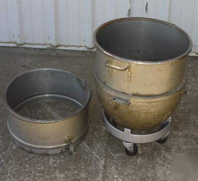 Used 60 qt mixer bowl dolly & adapter ring for hobart