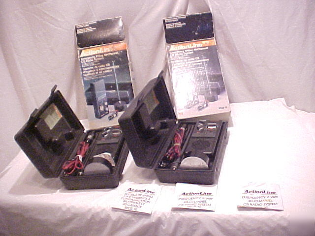 2 actionline handheld emergency car cb radioâ€˜s wcb-10