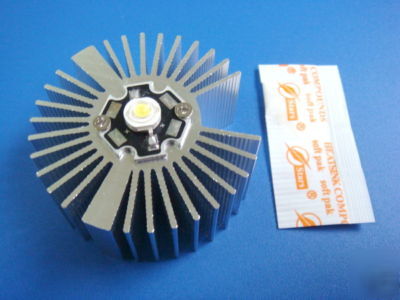 3W white power led + heatsink + mini heatsink compounds