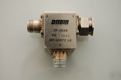 Ditom df-2028 coaxial circulator with n-type connectors