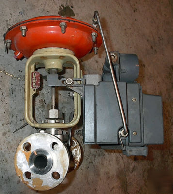Fisher 3/4â€ 316 s/s flanged control valve w/ actuator 