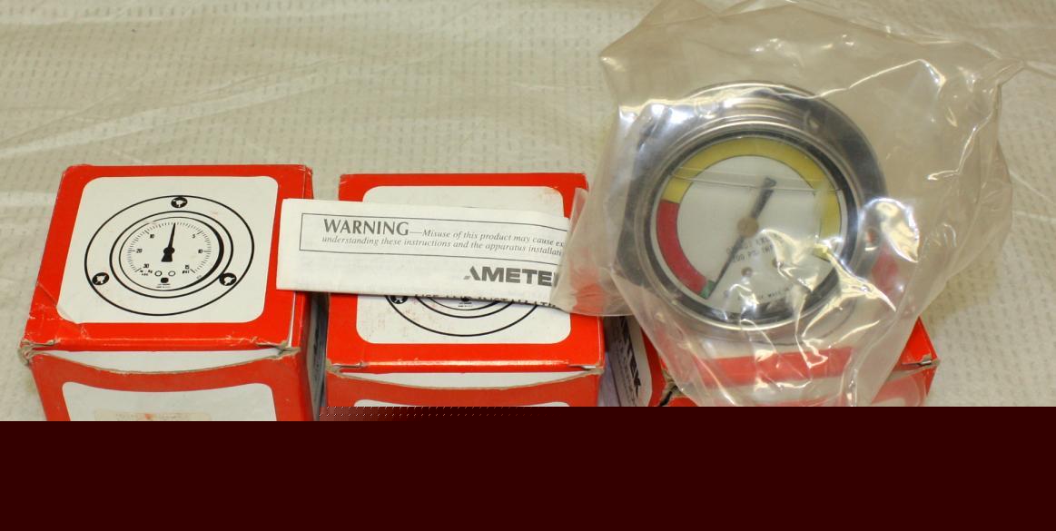 New ametek~(3) ea liquid filled pressure gauges~200 psi~ 