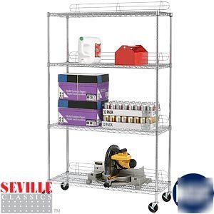 New commercial rolling shelves shelving mobile wire 