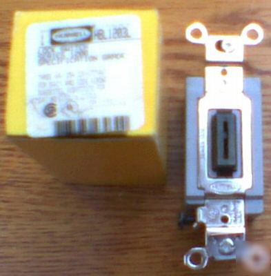 New hubbell HBL1203L lock switch 15 amp 120-277 volt
