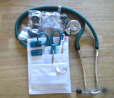 Nurses combo /stethoscope & 4 instruments in pocket pal