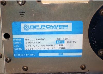 Rfpp icp-20P rf generator 2000W 27.12MHZ - 8511139050
