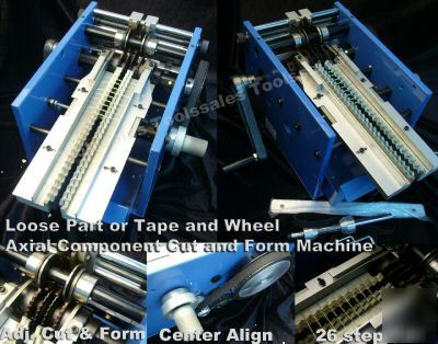 Single loose resistor axial lead bend cut form machine
