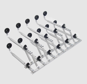 Staggered 11 bottle wall bracket optic rail pub bar