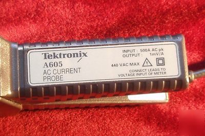 Tektronix A605 500 amp ac current probe