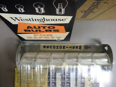 Vintage westinghouse auto bulb merchandiser in boxx-373