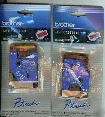 2 genuine oem brother tc-5001 TC5001 tape cassettes